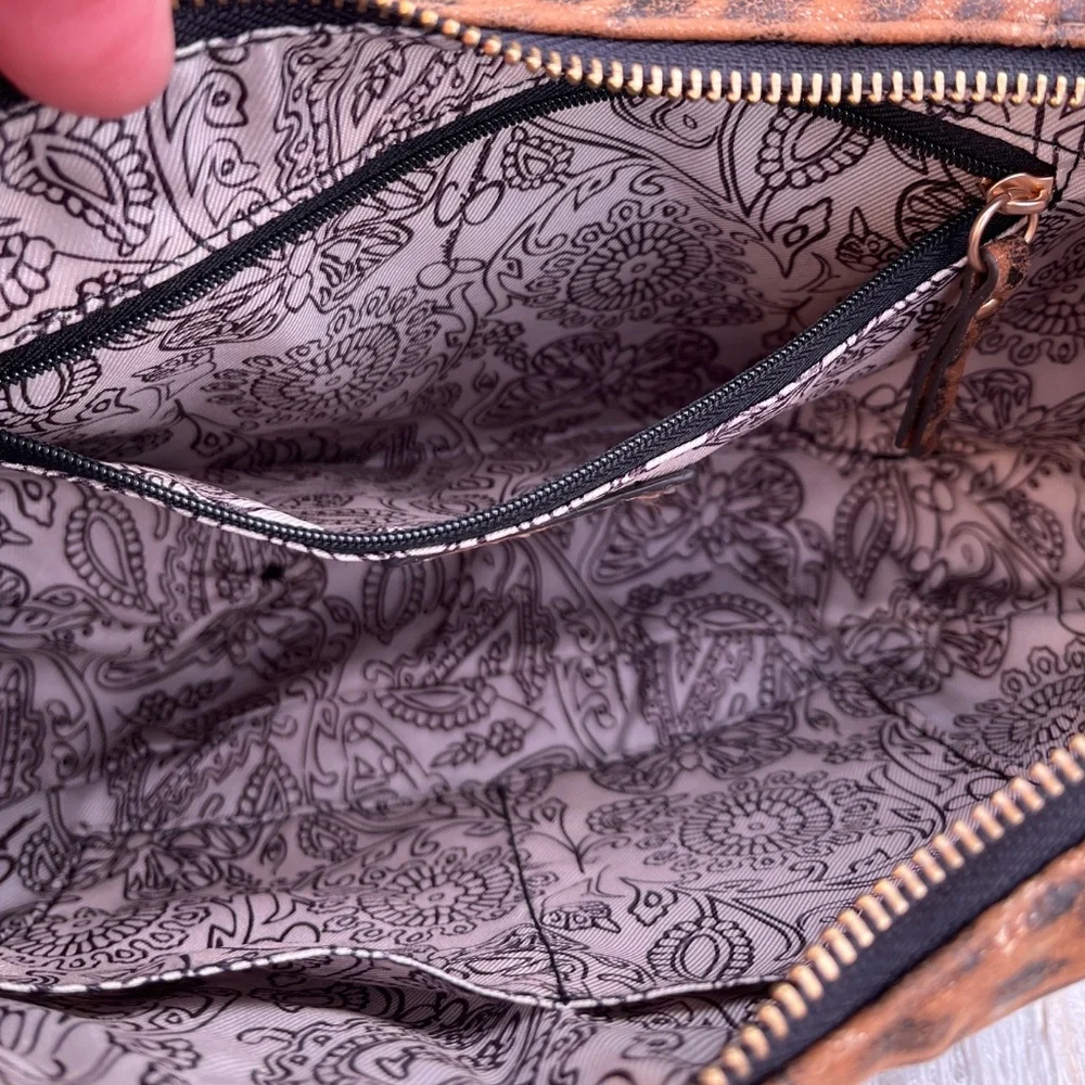 Jessica Simpson Leopard Print Hobo Bag in Brown and Black